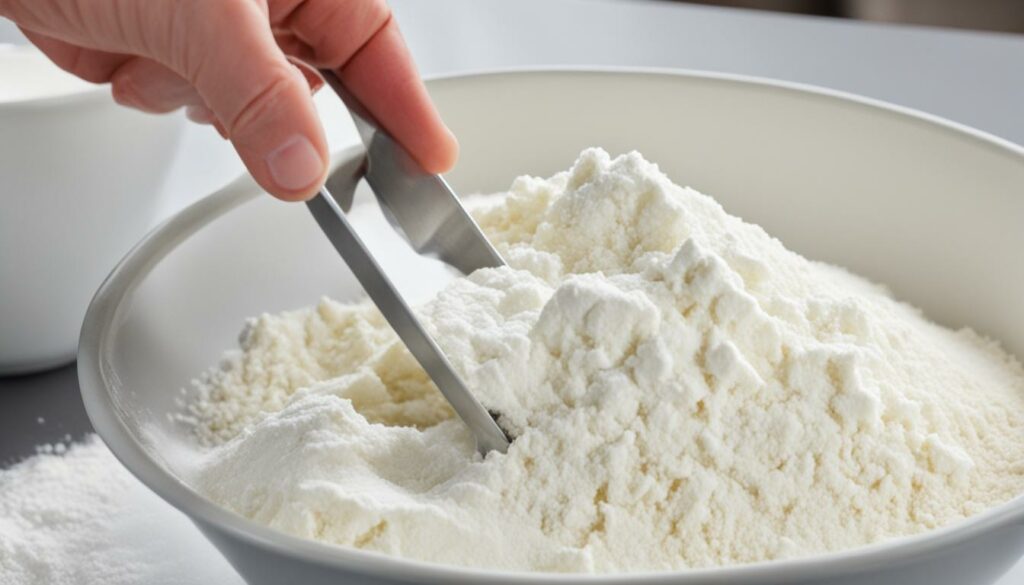 fluffing flour
